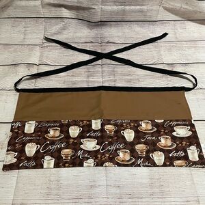 Coffee Themed Apron with Pockets